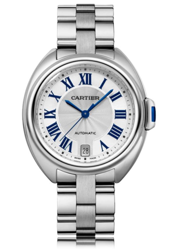 The excellent watches fakeCle De Cartier WSCL0007 have silver-plated dials, Roman numerals and date windows. 