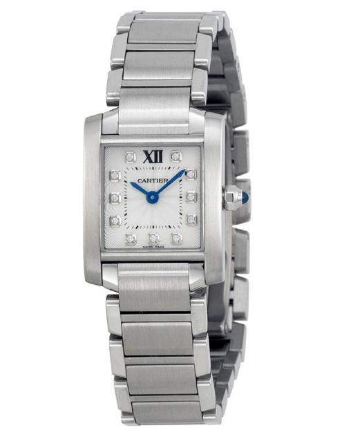 The durable copy Cartier Tank Française WE110006 watches are made from stainless steel.