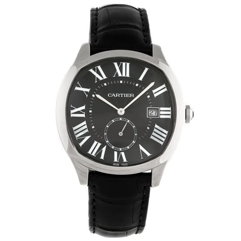 The 42 mm fake Drive De Cartier WSNM0009 watches have black dials.