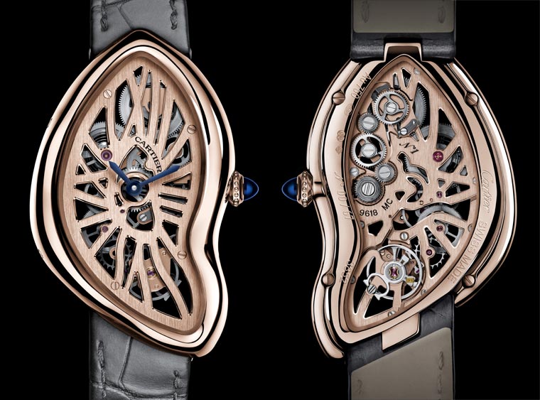 The luxury replica Cartier Carsh “Mechanical Legends” watches are made from 18k rose gold.